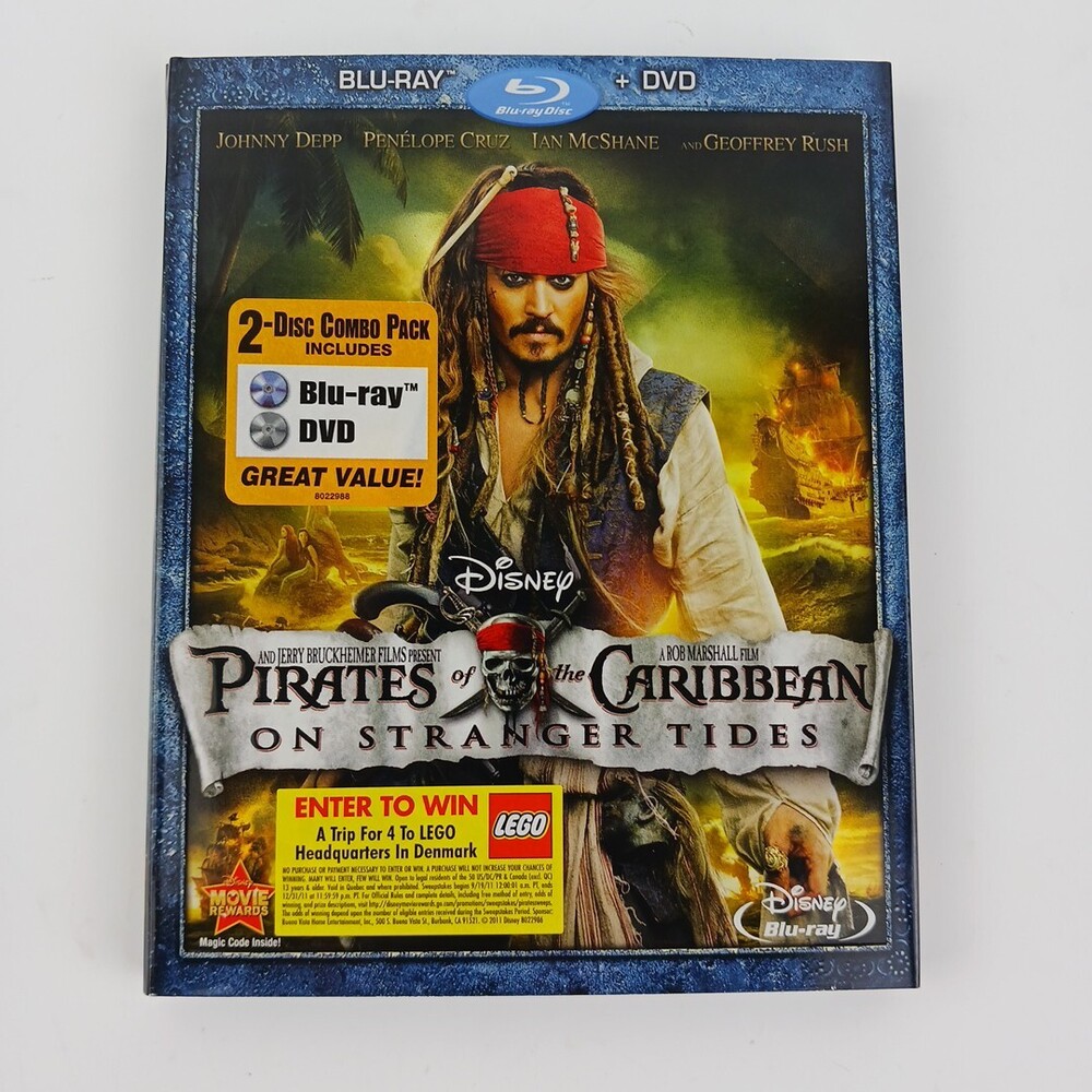 Pirates of the Caribbean: On Stranger Tides (Blu-ray, 2011) New With Sleave